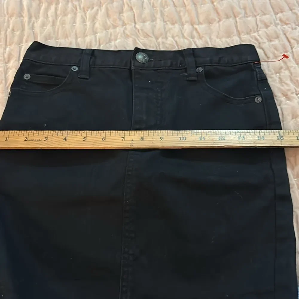 Free People Black Mini Skirt stretchy denim size 0
